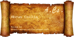 Abrus Csilla névjegykártya