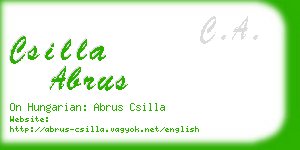 csilla abrus business card